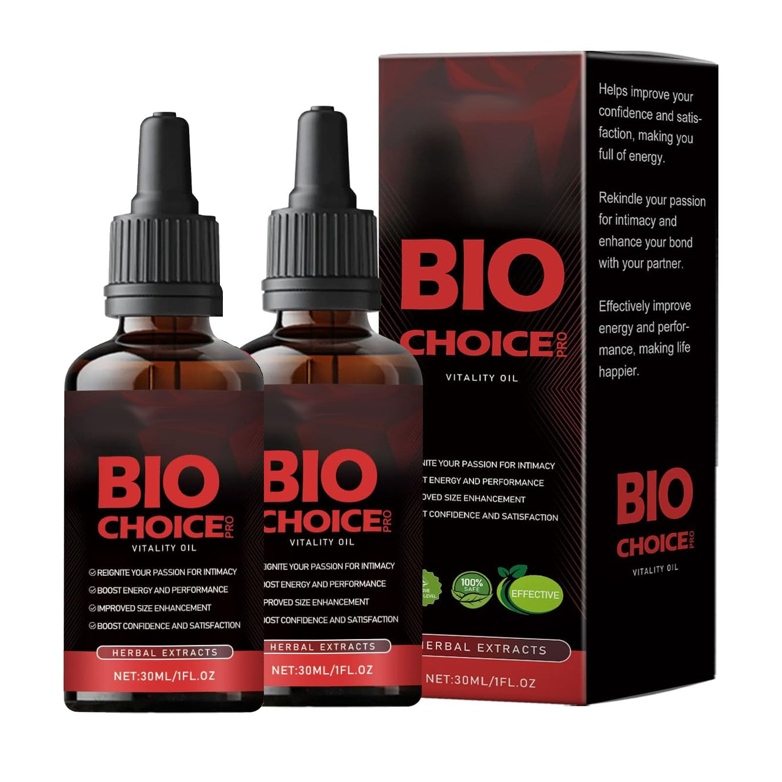 Biochoice Pro Men Max Vitality Oil,Bio Choice Pro Vitality Oil For Men,30ml. (2 bottle)