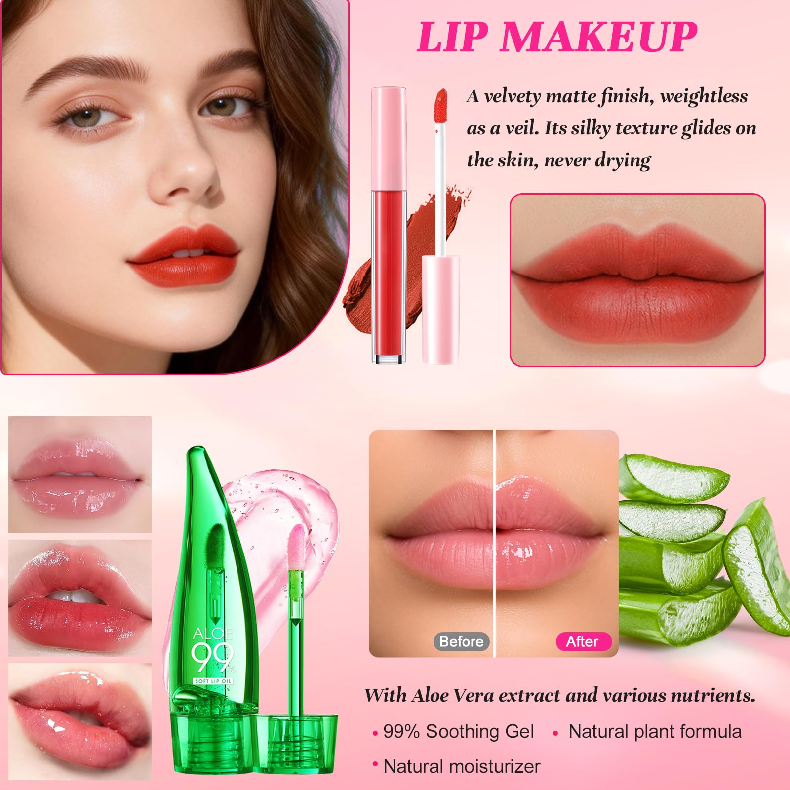 Coffret Maquillage Femme, Kit de Maquillage Tout-en-un, Coffret Cadeau Maquillage Ado Fille avec Fond de Teint, Fard à Paupières Palette, Blush, Correcteur, Brillant à Lèvres, Eyeliner, Mascara