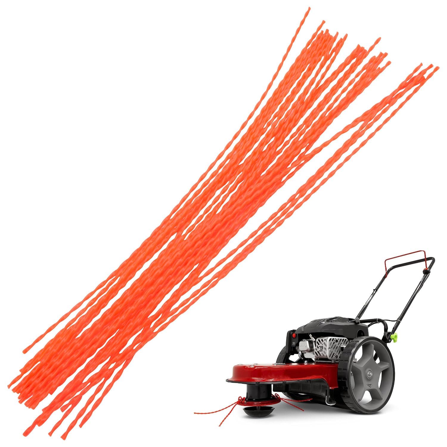 DECKMAN 30 Pack Universal Walk Behind String Trimmer Mower 21.25" Line x .155-Inch Line Compatible with Senix, Earth-Quake, BILT, Toro 58620 Walk Behind String Mower Easy Assembly
