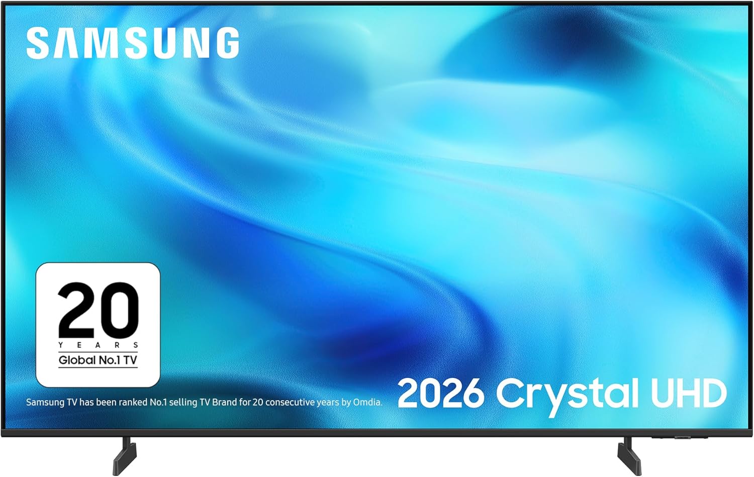 Samsung U7020H 43-inch Crystal UHD smart TV on a stand