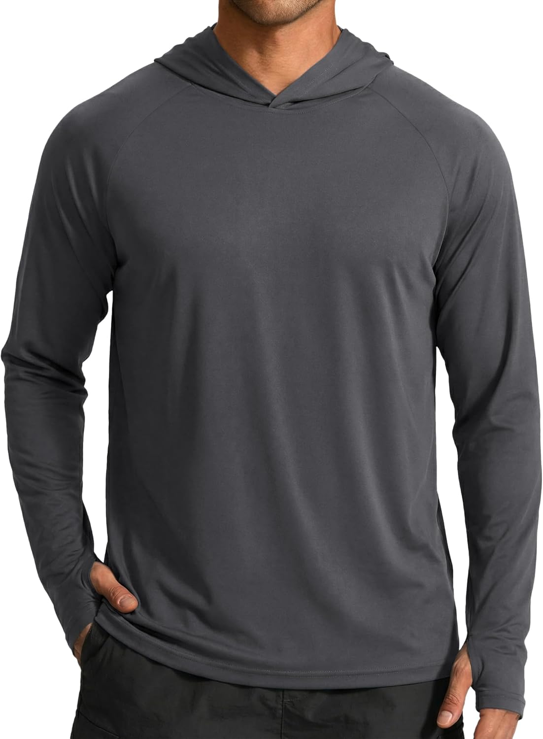 COOFANDY Men's UPF 50+ Sun Shirt Long Sleeve Fishing Shirt UV Protection Hoodie Summer Running Hiking Hooded Rash Guard