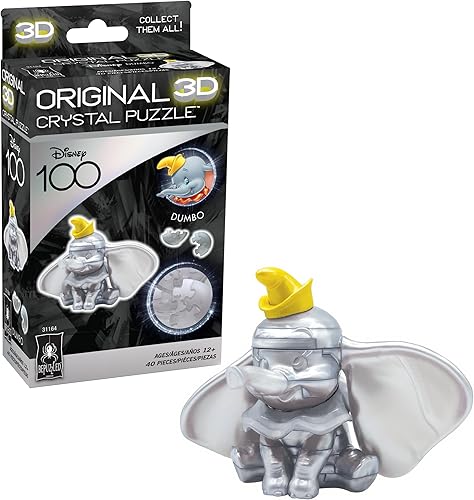 BePuzzled Disney Platinum Dumbo Original 3D Crystal Puzzle, a partir de 12 años