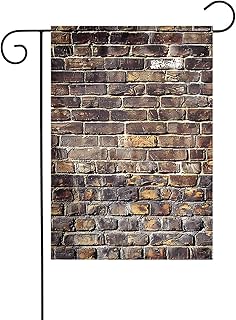 Industrial Brick Wall Background Printed Garden flags 12x18 inches Double-sided Pattern Yard Flags Banners - Buy now