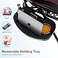 Vista 5 de Goplus Sillas de salón Zero Gravity, reclinables plegables ajustables en 160° con almohada y soporte para tazas, cómodas sillas de descanso de 350