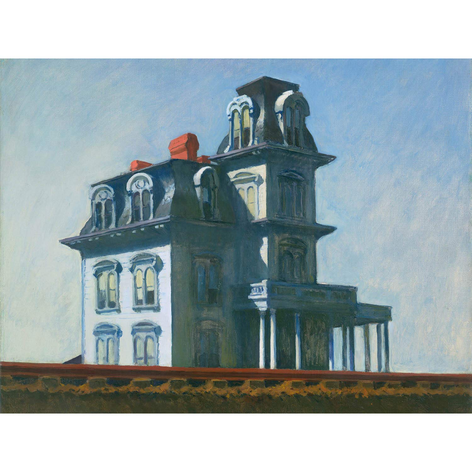 Wee Blue Coo Blue Wee Coo Painting Hopper House By The Railroad 12X16 Poster Art Print Hp3321
