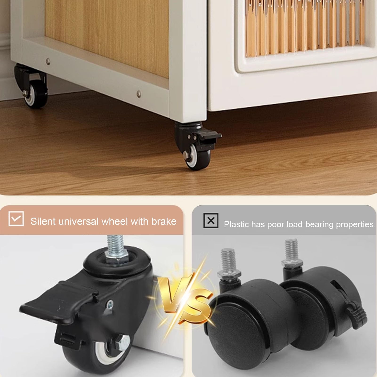 Generisch Mobiler Druckerständer mit Metallrahmen, 3-stufiger Druckerwagen für das Home Office, große Lagerregale und Schublade, kompaktes Druckerregal (weiß, 55 x 40 x 92 cm)