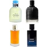 Men's Cologne Include 4 Variety Pack Perfume Gift Set- 3.4 Fl Oz Each Eau De Parfume Tobacco,Musk,Woody,Masculine Scent Long Lasting Fragrance(Bundle A)