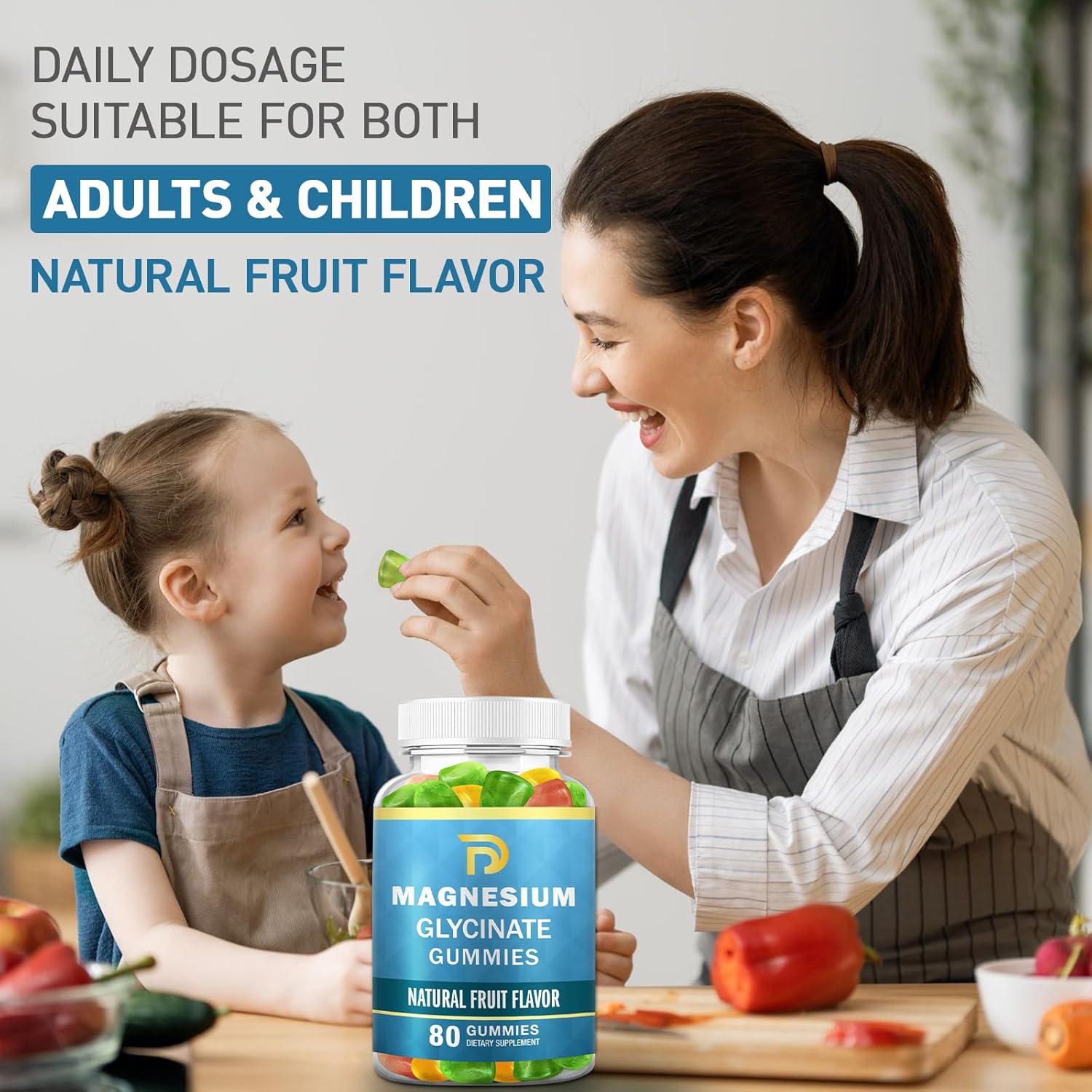 Magnesium Glycinate Gummies for Adults & Kids, Sugar Free 400mg Magnesium Supplement Chewable, Sleep Aid, Stress & Muscle Relief,Relaxation, 160 Gummies - Image 6