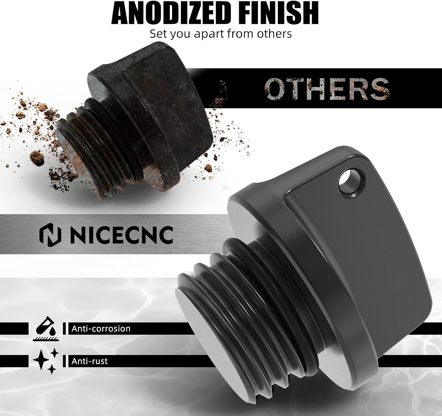 NICECNC Oil Filler Plug Cap M20 Black Compatible with Yamaha YZ 65 80 125/X 250/X YZ250F YZ450F YZ250/450FX WR250F WR450F WR250R MT-09/FZ-09,CNC-machined Billet 6061 Aluminum,See Fitment