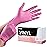 OKIAAS Black/Pink Vinyl Gloves Disposable Latex Free, Food Safe, Powder Free, 5 Mil Thickened for Cooking, Cleaning, Food Prep, Baking, Hair Dye, Tattoo, Large, 100 Count