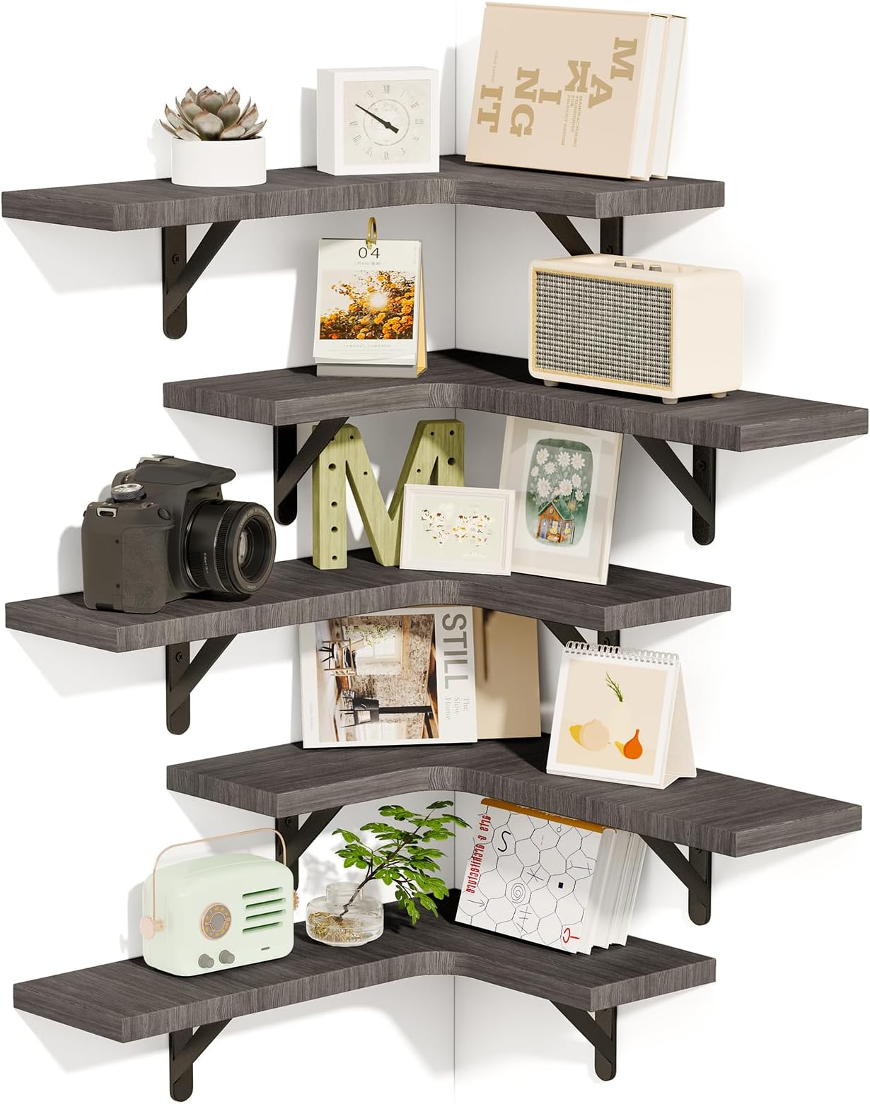 MZF Home Decor Floating Shelves, Wall Shelves with Towel