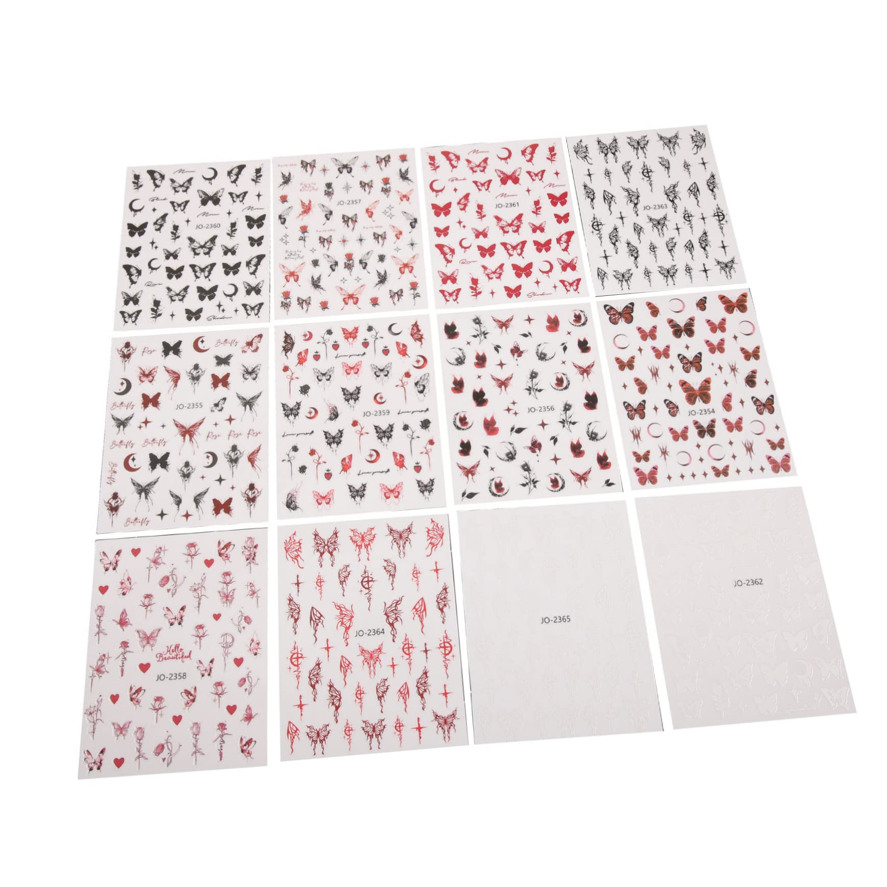 5 Series Pegatina De Oscura Rápido Condujo Para Pegatinas De Uñas Lirio Uñas De Los Pies Prensa- Clavo Ultravioleta Arte Calcomanías De Uñas Uña Pegatinas 12 Hojas*5