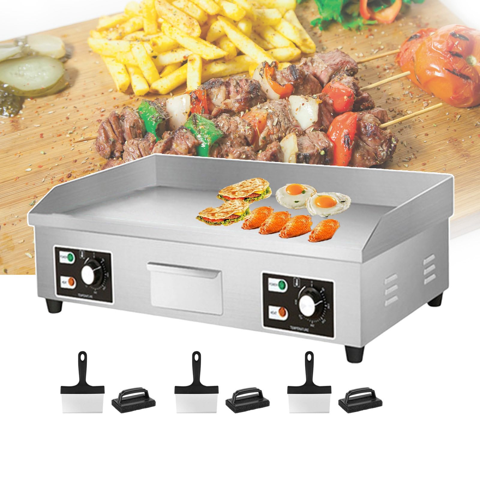 Komercyjny elektryczny grill i podgrzewacz 3500W/4400W