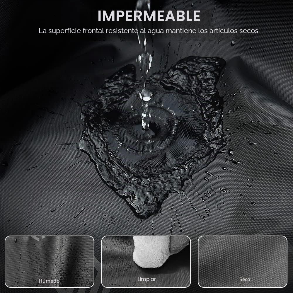 ILM Mochila mujer hombre Multifuncional-Mochila de Motocicleta Bicicleta Escuela Impermeable con Tiras Reflectantes con Gran Capacidad, Negro, Modelo MB01