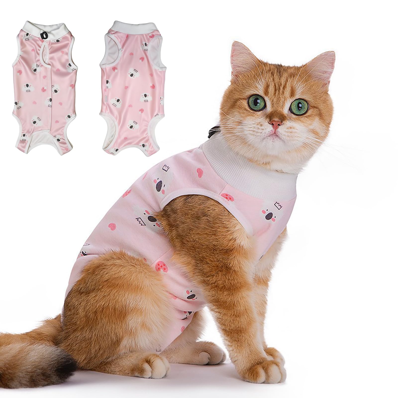 Cat Professional Recovery Suit,Body Suits for Abdominal Wounds or Skin Diseases,E-Collar Alternative for Cats, Onesie Cat Clothes After Surgery Collar & Cone Alternative — image 1