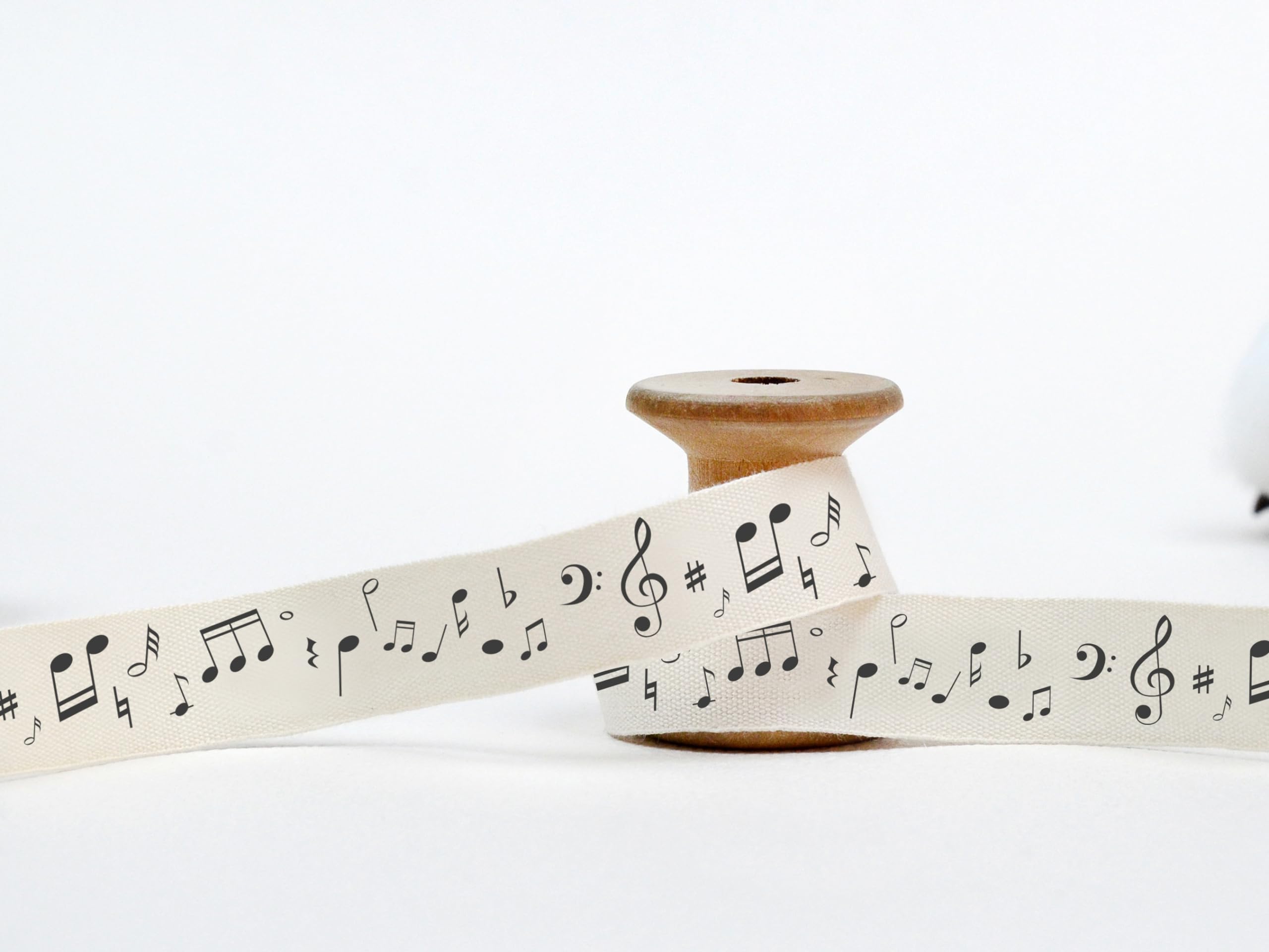 Nastro Decorativo Con Note Musicali - 20m X 15mm, Colore Crema, Per Regali A Musicisti E Decorazioni Fai Da Te - 4
