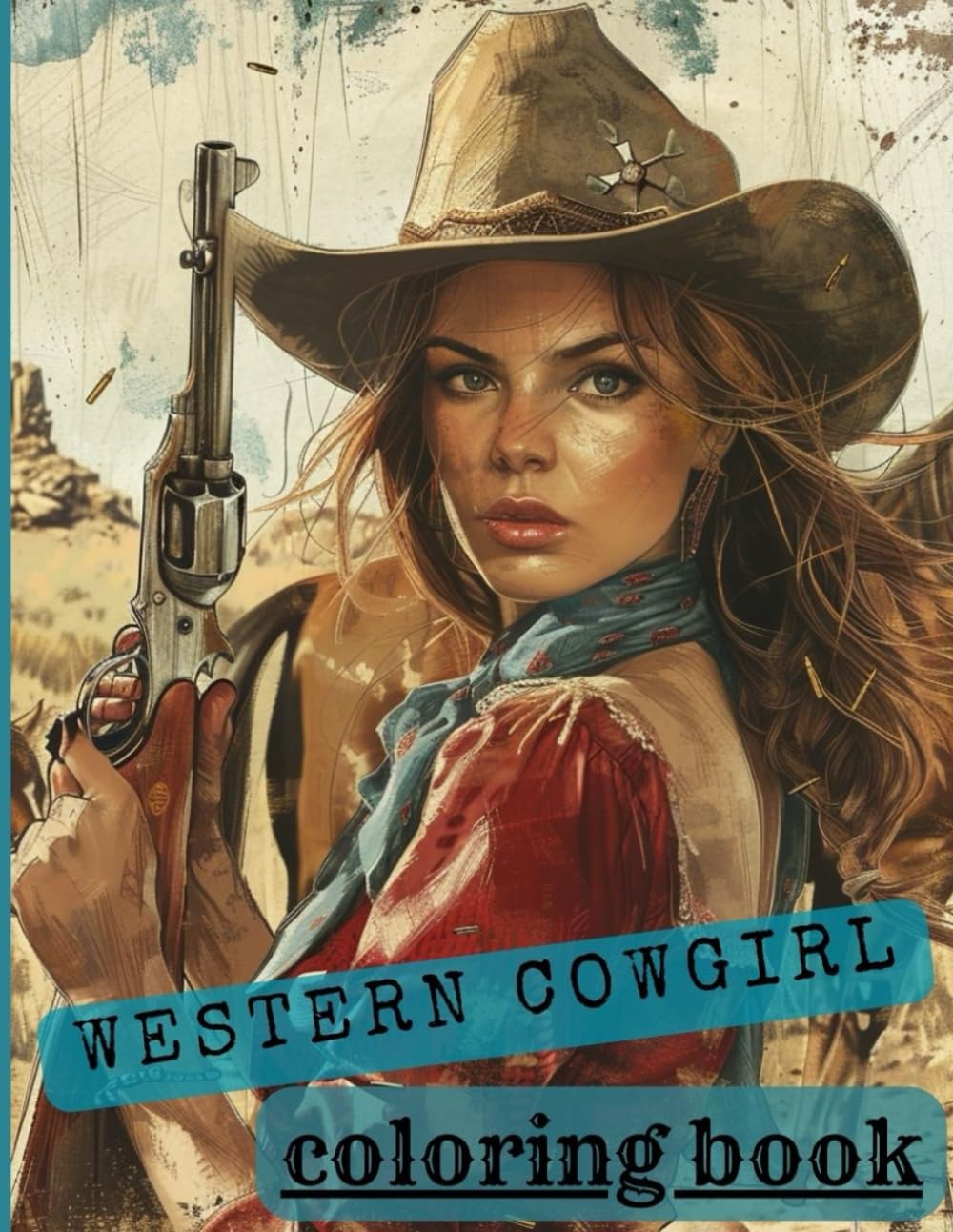 Western Cowgirl Coloring Book: Journey Through The Wild West / Relaxing Coloring Pages For Kids And Adults / Featuring Charming Cowgirls, Horses And Western Scenes.