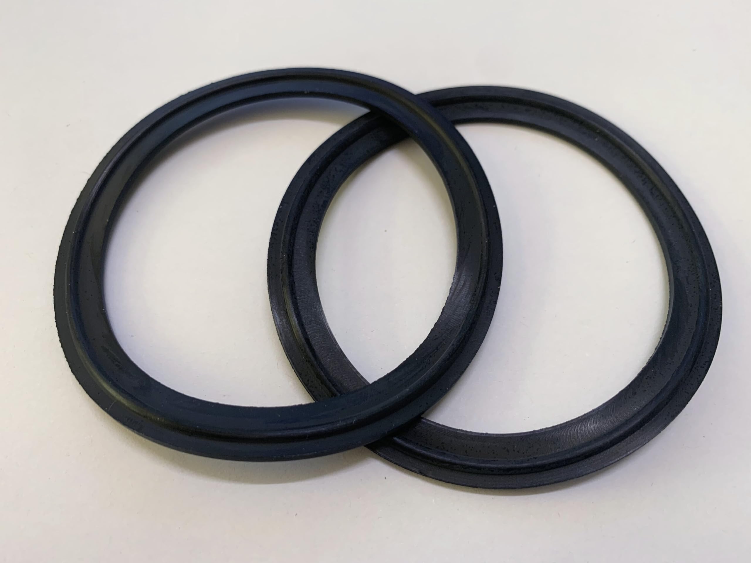 3" EPDM Rubber Gasket Ring, Rubber Clamp Gasket, Quick Installation Standard Flange Tri-Clamp Gaskets Fits Sanitary Tri-Clover Type Ferrule 2 Pack