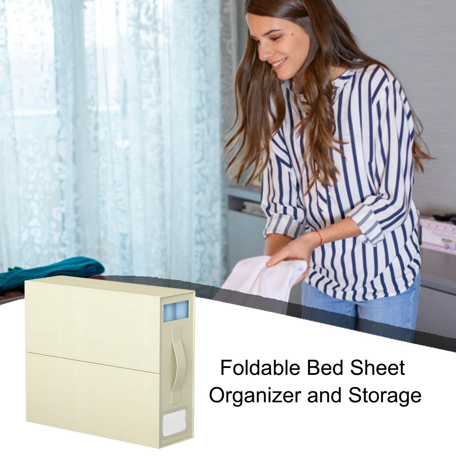 Organizador de ropa de cama - Organizadores de sábanas de armario | contenedores de almacenamiento de ropa de cama | Organizador de nórdica con cremallera, práctica bolsa de almacenamient