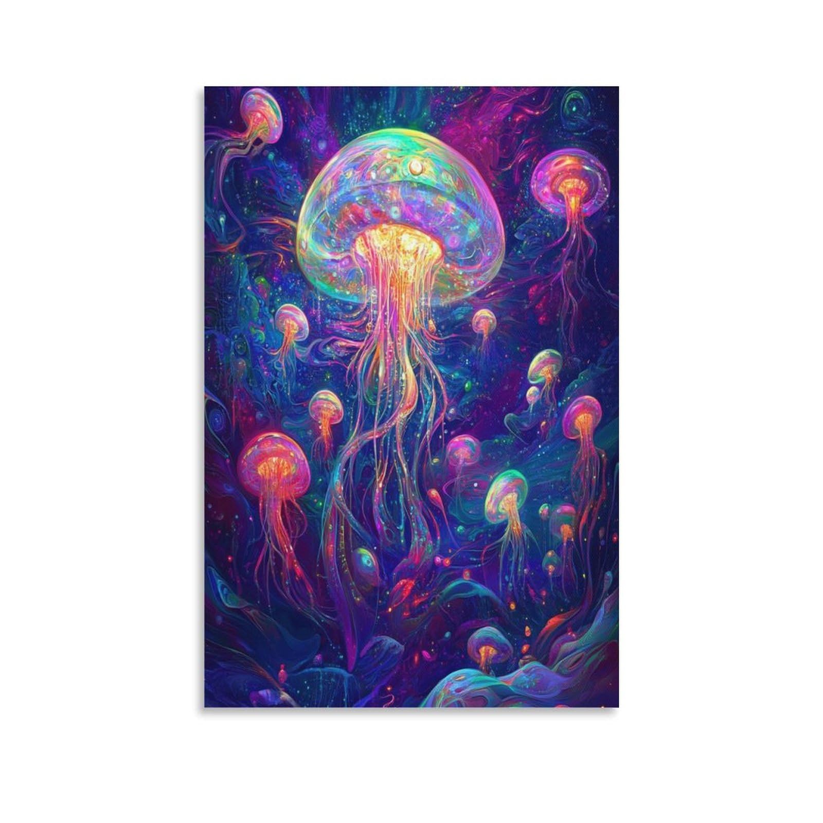 Poster méduse impression sur toile moderne pour chambre zen