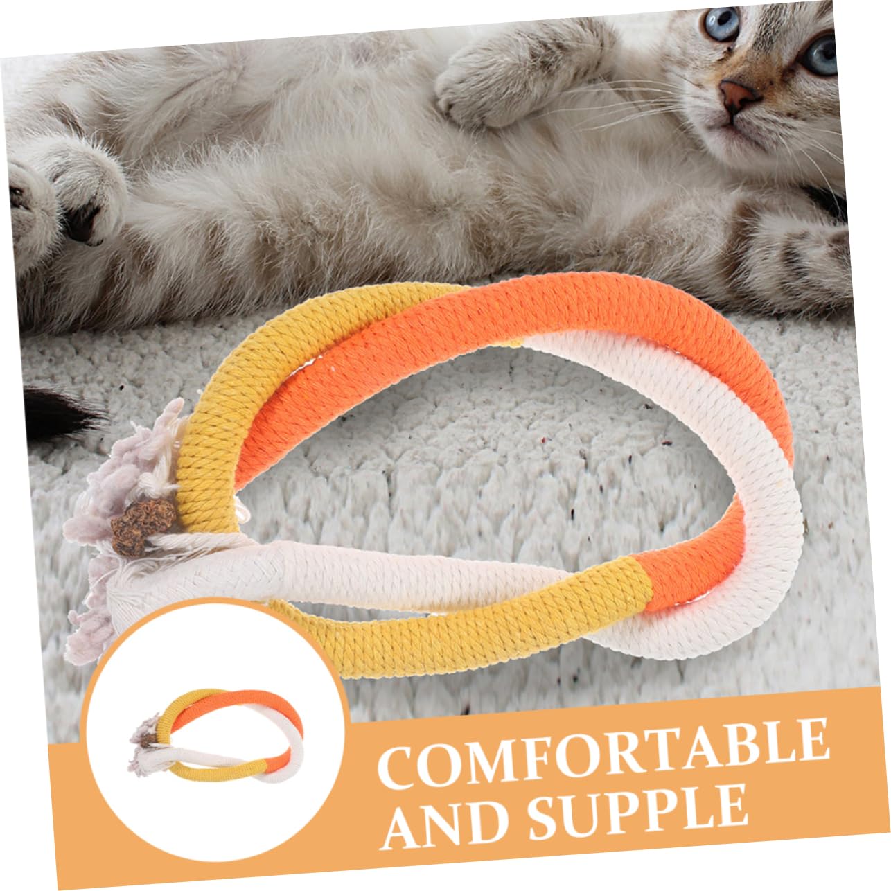 POPETPOP 15 Pièces Corde À Mâcher pour Chat Jouets À Mordre pour Chat Corde À Cataire Jouets pour De Meulage De Dents De Jouet pour en Coton pour