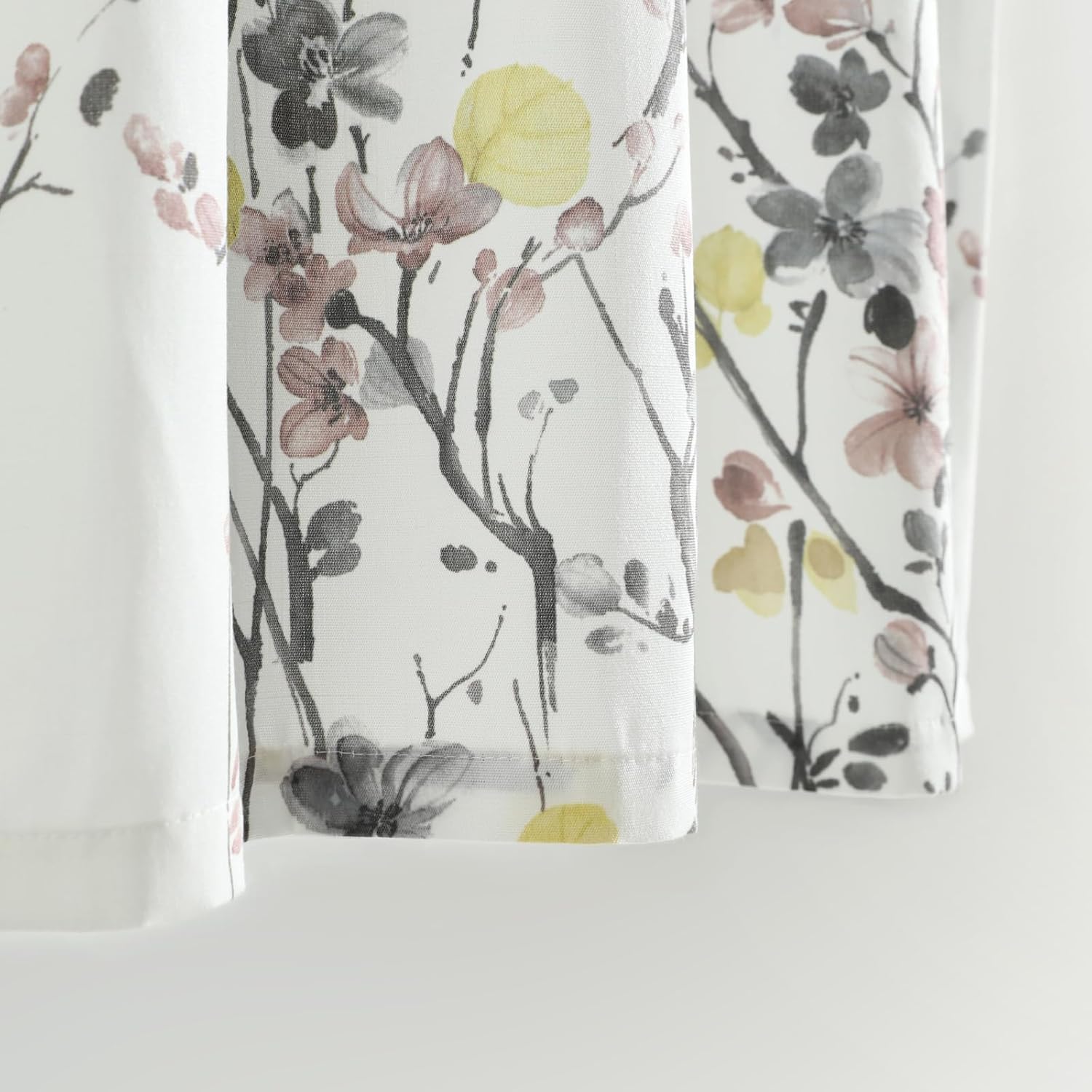 Leeva Farmhouse Style Half Curtains for Windows, Faux Linen Textured Small Cafe Curtain for Kitchen Living Room, Light Filtering, Rod Pocket, 30 x 24 Inches, 2 Panels