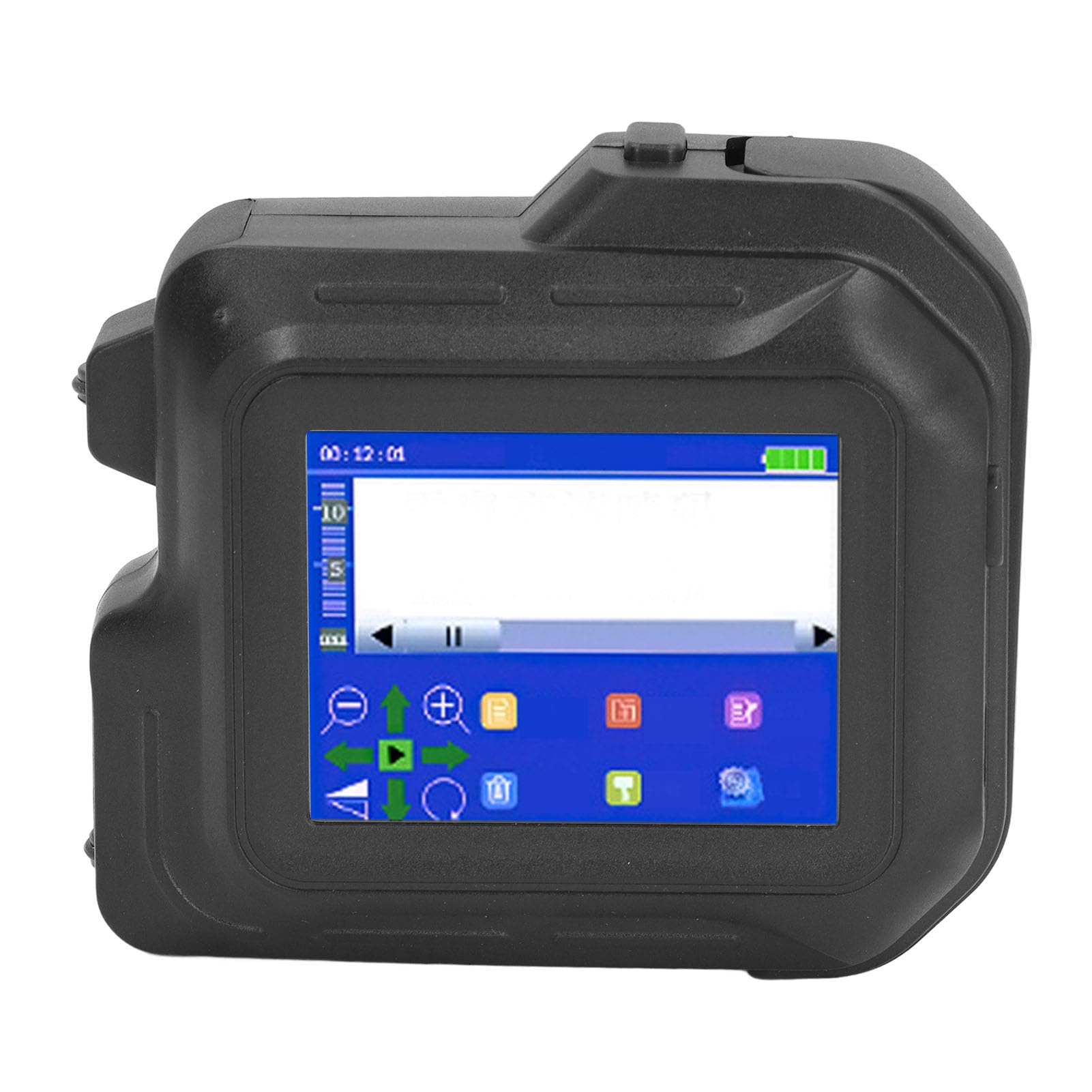 Domary Stampante a Getto D'inchiostro Portatile Touch Screen da 4,3 Pollici | Impugnatura Ergonomica in ABS, 600 Dpi, Stampa di Codici QR su Legno/plastica/pelle, per App di Modifica /iOS