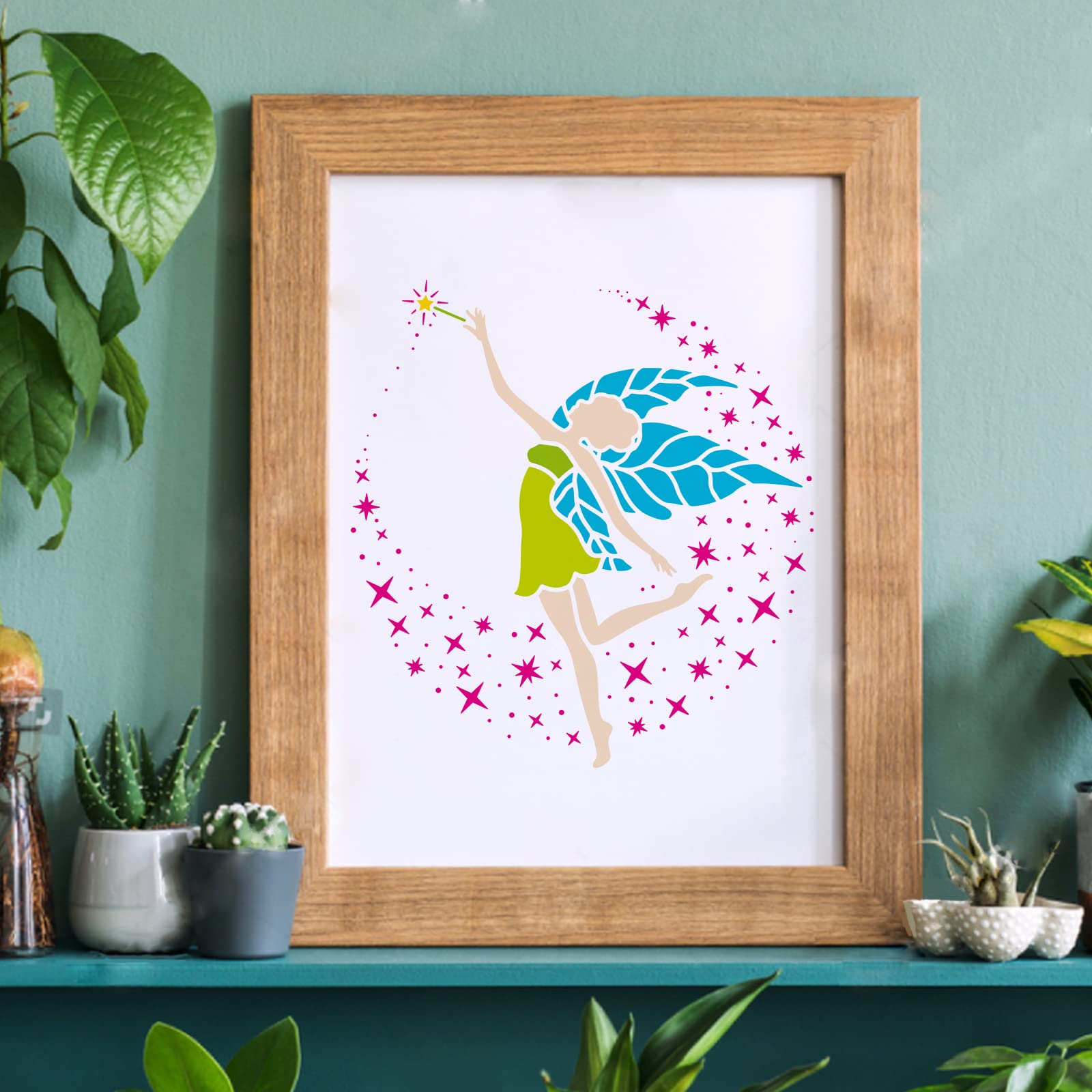 Fingerinspire Pochoir De Peinture De Motif De Voyage 11.7x8.3 Pouce Modèle De Dessin De Thème De