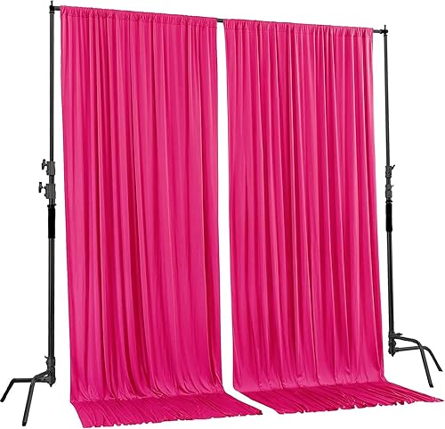 Miniatura 2 de AK TRADING CO. Cortinas para telón de fondo de poliéster de 10 x 10 pies con bolsillos para varillas - Cortinas para decoración de ventanas para