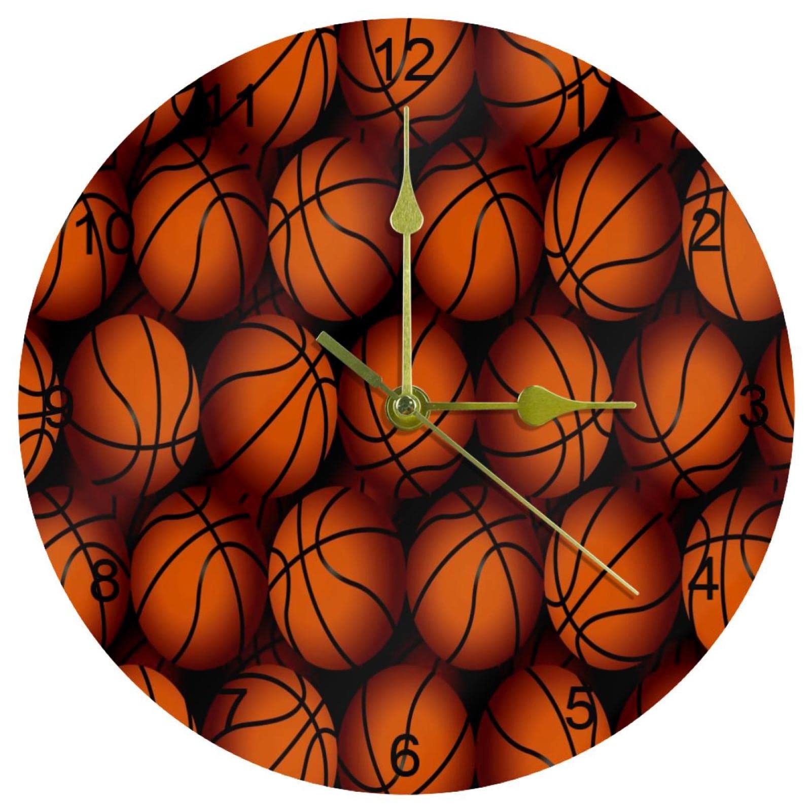Horloge silencieuse sans tic-tac avec grands chiffres arabes 25cm