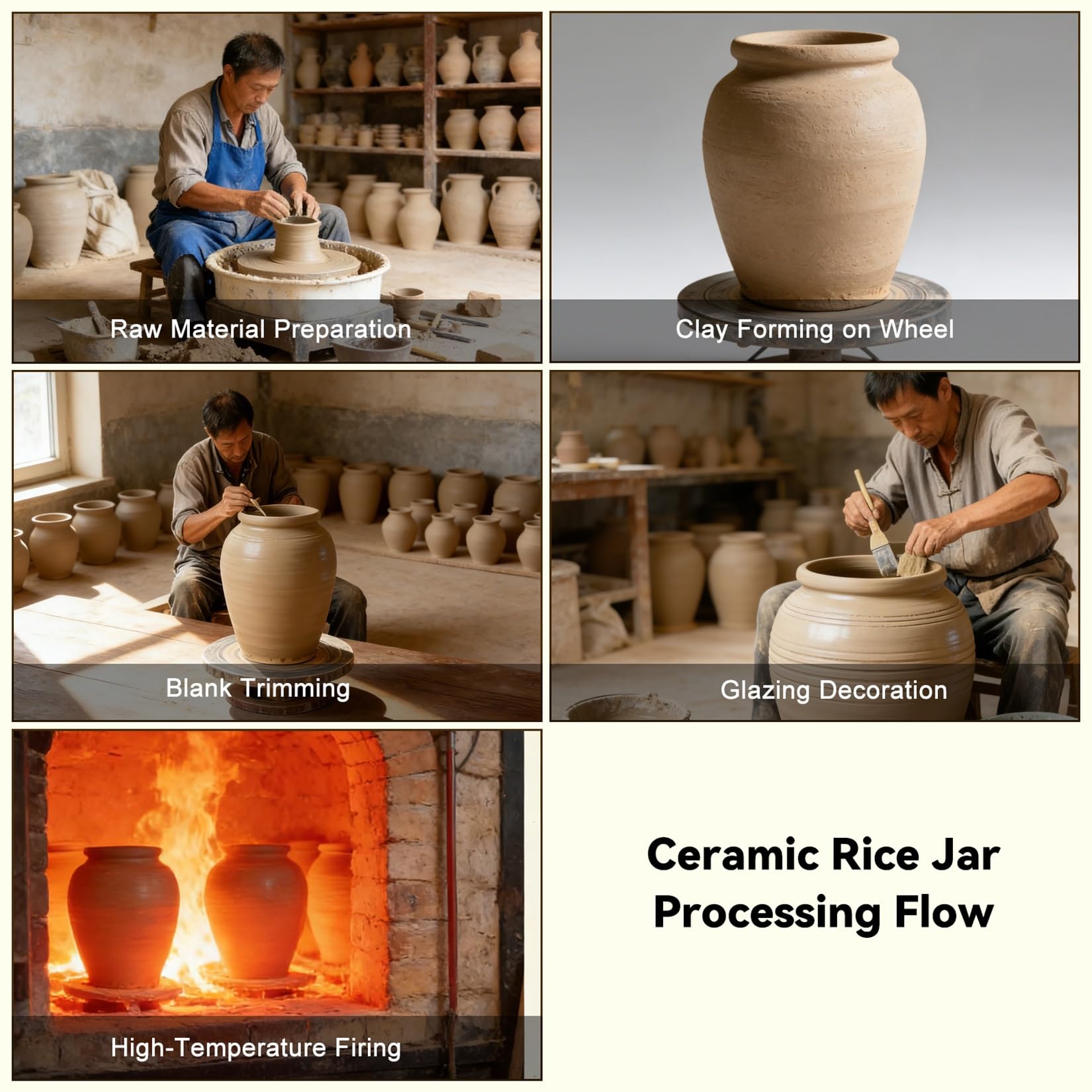 Ceramiczne Wiadro Na Ryż 10/15/25 Kg Z Hermetyczną Pokrywką, Niebiesko-biały Porcelanowy Pojemnik Do Przechowywania Ziarna, Klasyczny Chiński Dozownik Kuchni I Domu, Herbatę(B,10kg)