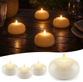 VIODAIM Solar Candles Outdoor Waterproof, Flameless LED, 3 x 2.5 in, 4 Pack | Warm White Flicker for Lanterns, Patios, Porch Tables, Windows, Garden Paths, Holiday Centerpieces