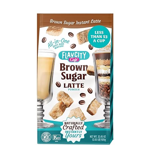 FlavCity Café Brown Sugar Latte - Flavored Instant Coffee Powder