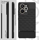 Pikkme Back Cover for Realme 15 Pro 5G Camera Protection 3D Hexa Cube Design Silicone Protective Bumper Case (Black) gallery image