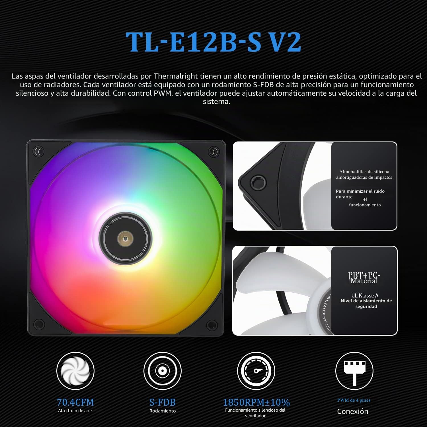 Thermalright Frozen Prism 240 Negro ARGB CPU Enfriador de agua con dos ventiladores PWM, bomba de agua velocidad es de 2800RPM, Para AM4/AM5, Intel lga1150/1155/1200/1700/1851