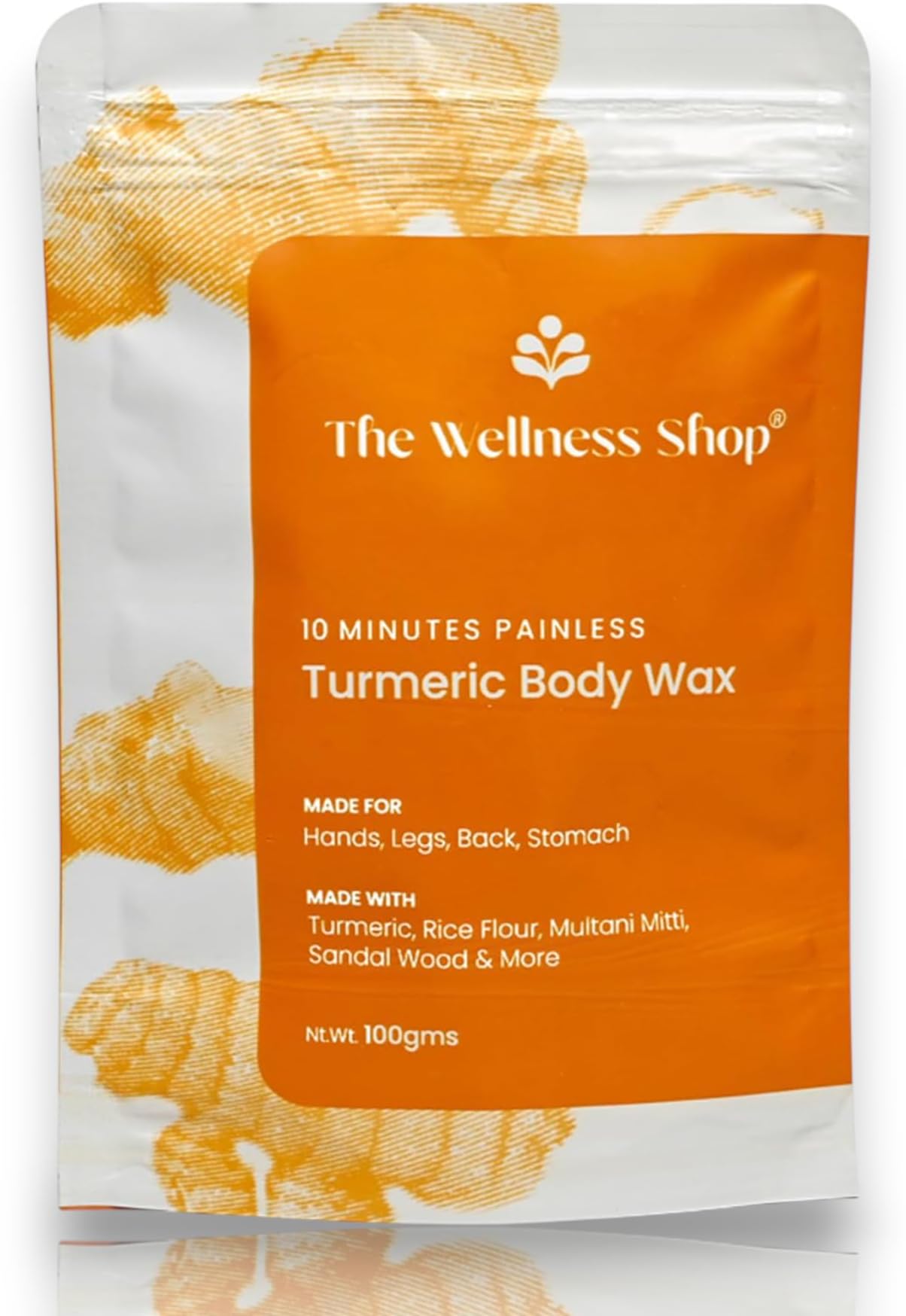 Turmeric Full Body Wax Powder (100g)– 10 Min Painless Herbal Hair Removal for Women & Men | Natural & Gentle Wax for Arms, Legs, Underarms, Skin Brightening Formula at Home