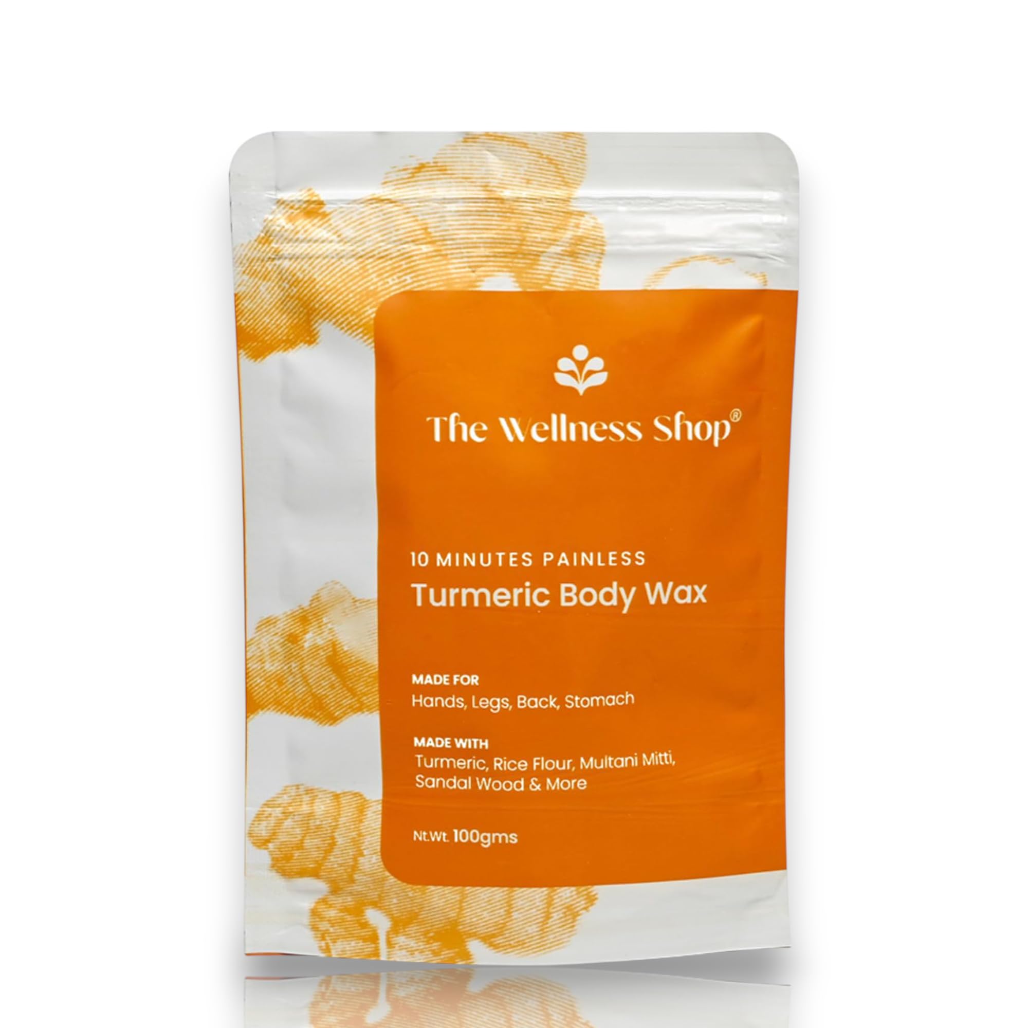 The Wellness Shop Turmeric Full Body Wax Powder (100g)– 10 Min Painless Herbal Hair Removal for Women & Men | Natural & Gentle Wax for Arms, Legs, Underarms, Skin Brightening Formula at Home