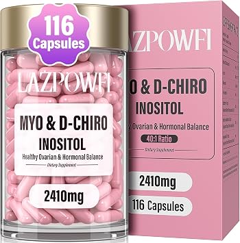 Inositol Supplement - Myo-Inositol and D-Chiro Inositol Plus Chasteberry,Berberine & Ashwagandha - Ideal 401 Ratio Hormone Balance and Ovarian Support for Women-116 Capsules