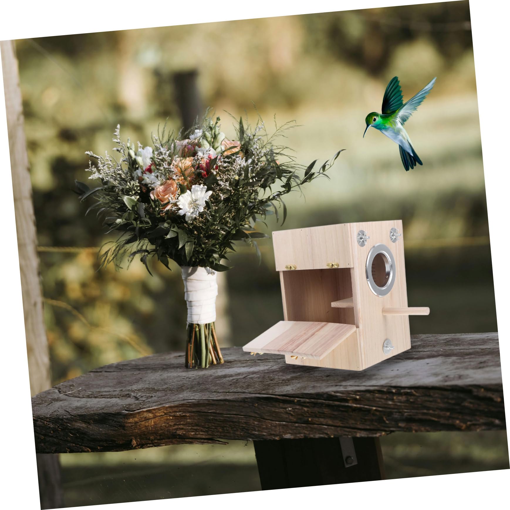 VICASKY 1 Pièce Nichoir pour Oiseaux Boîte de Nidification pour Oiseaux Accessoire Sécurisé pour Perruches et Autres
