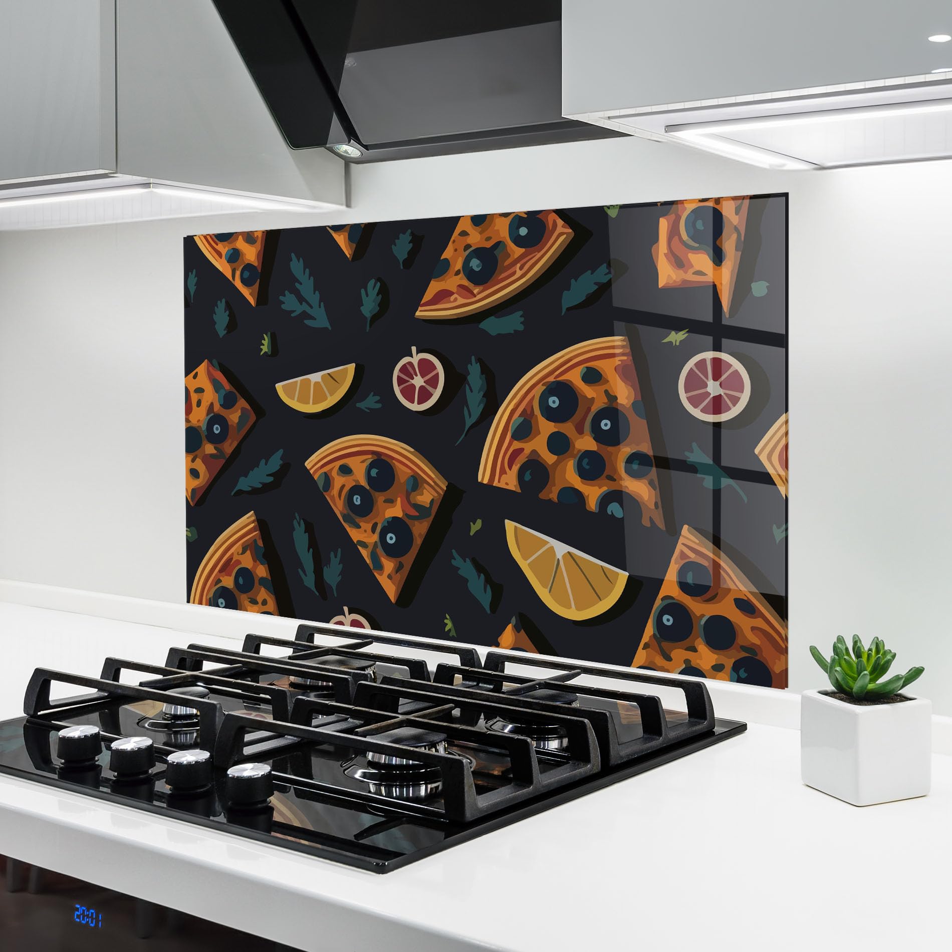Crédence de cuisine en verre plaque de protection revêtement mural carreaux 60x100