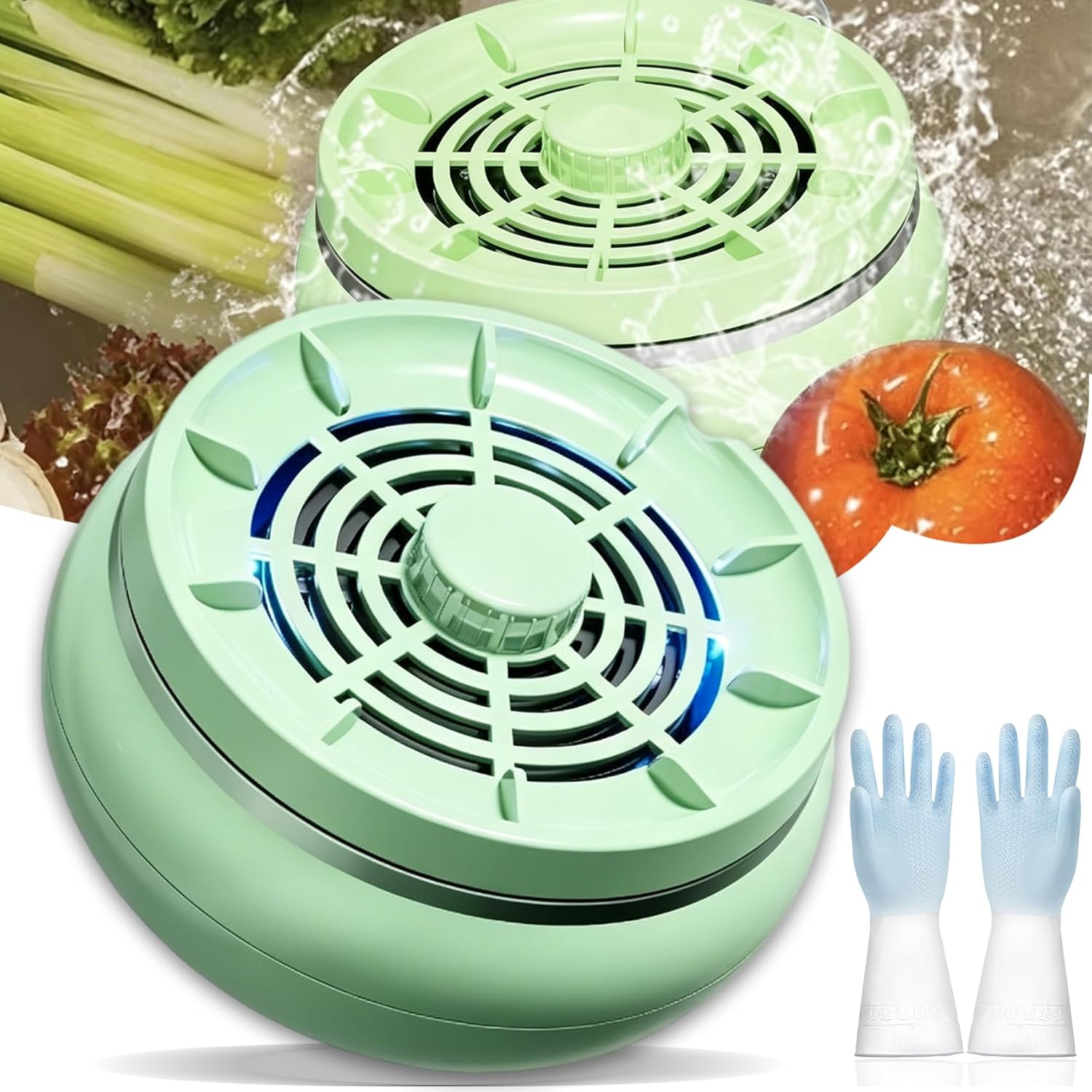 Vegetable Fruit Purifier, Fruit Cleaner Machine, Ultrasonic Fruit and Vegetable Cleaner Machine, Waterproof Food Purifier for Fruits, Vegetables, Meat and Tableware (White)