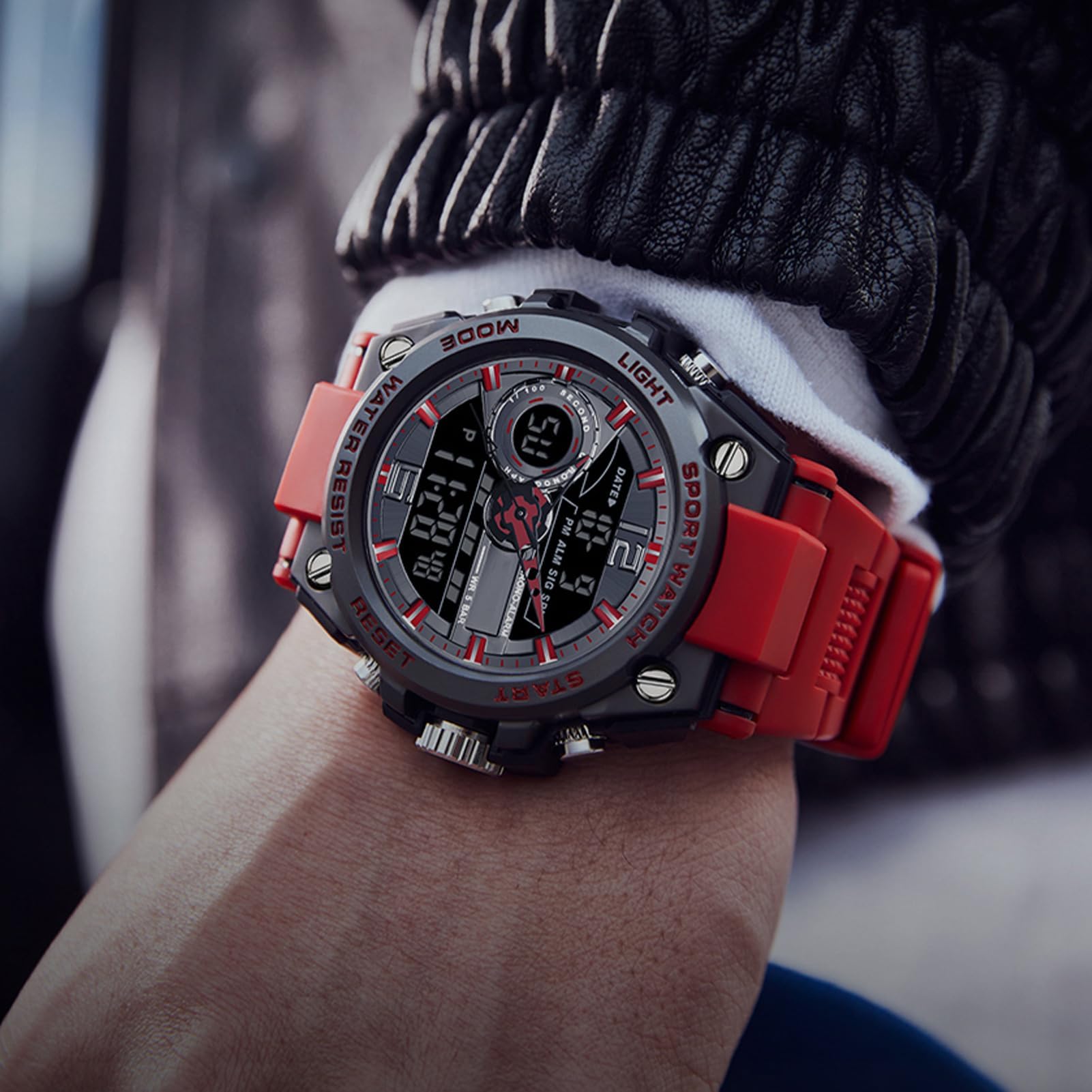Orologio militare da uomo, per attività all'aperto, sportivo, impermeabile a 50 atm, orologio tattico, militare, per sport, grande quadrante multiplo, facile da leggere in notte