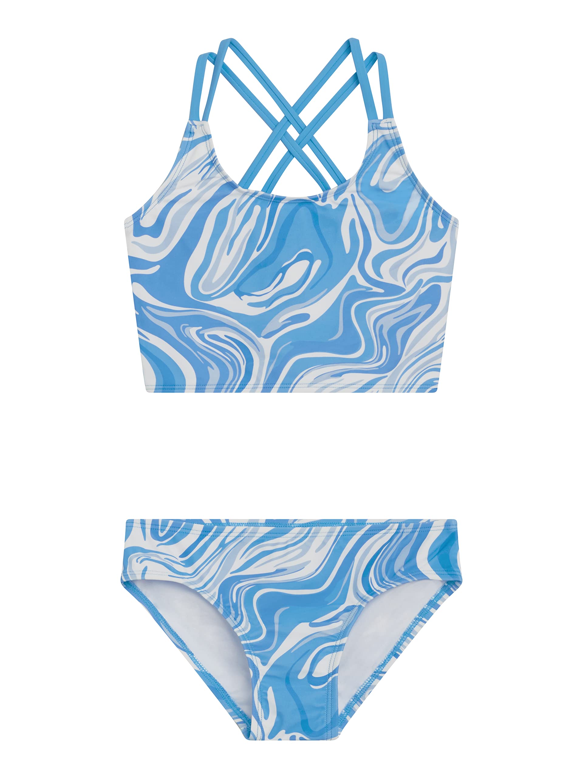 Kanu Surf Girls Waverly UPF 50 Beach Sport Criss-Cross Tankini