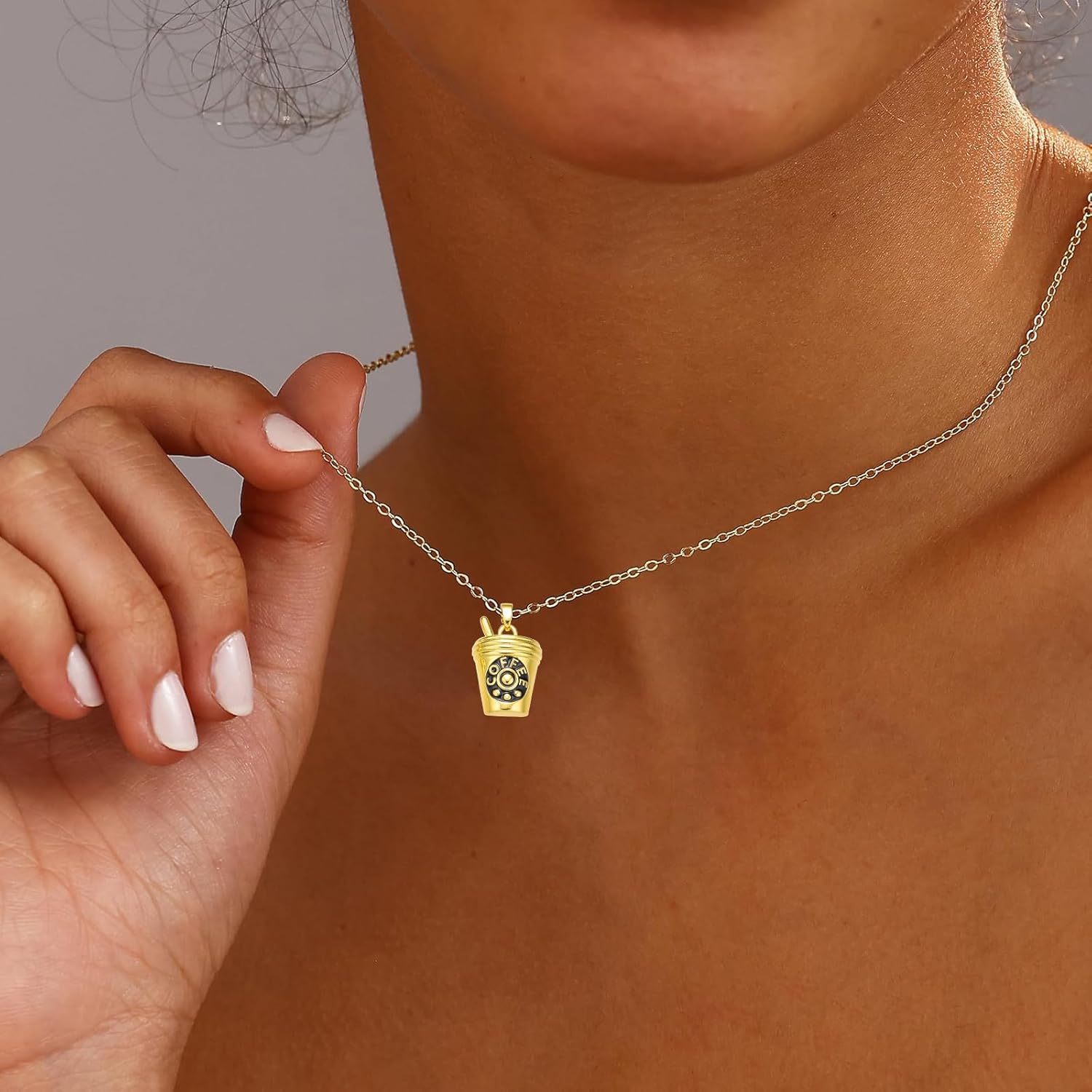 8 Pcs Coffee Cup Charms for Jewelry Making Brass Cup Pendants for Bracelets Necklace Craft Making - Image 7