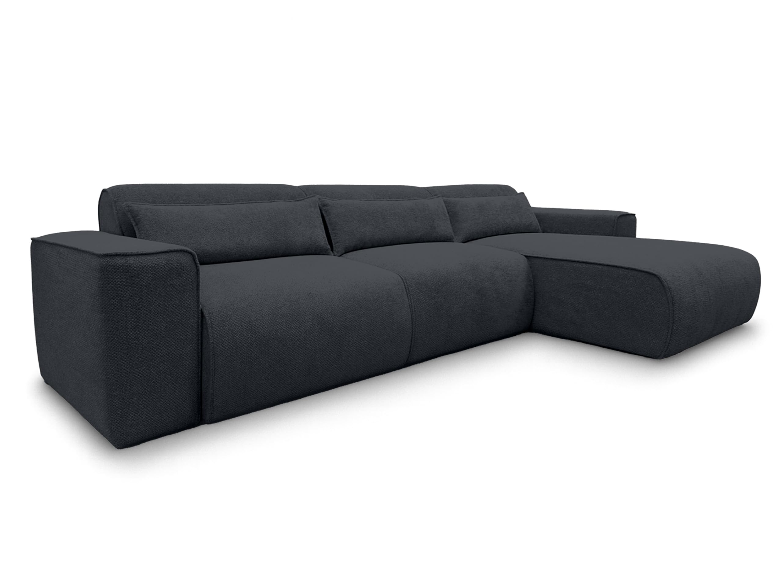 AXLIVING Ruyam Canapé d'angle avec Fonction Convertible Noir R