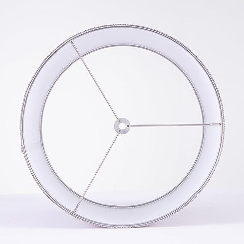 Miniatura 9 de Wellmet Pantalla de lámpara de 13 x 13 x 10 pulgadas, requiere montaje para lámpara de mesa, lámpara de noche, lámpara de pie, pantalla de tambor