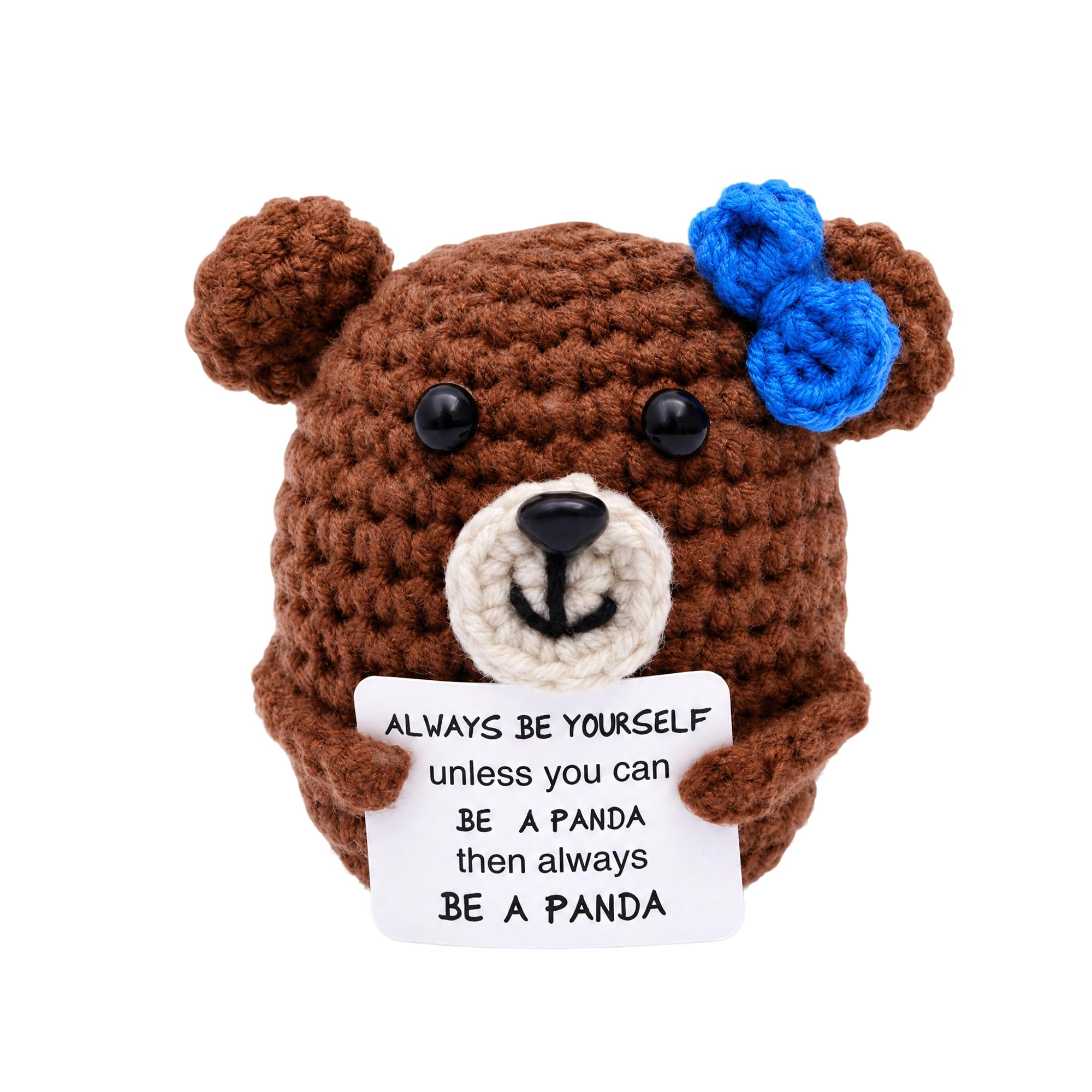 HGWOUY Hand-crocheted Doll Positive Gift with Message Card