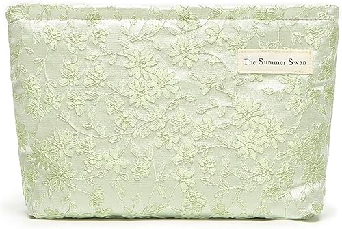 Miniatura 1 de Bolsa de maquillaje estética grande  Bolsa de maquillaje floral  Embrague de medio día  Bolsa de kit de período  Bolsa de higiene  Bolsa de cuidado