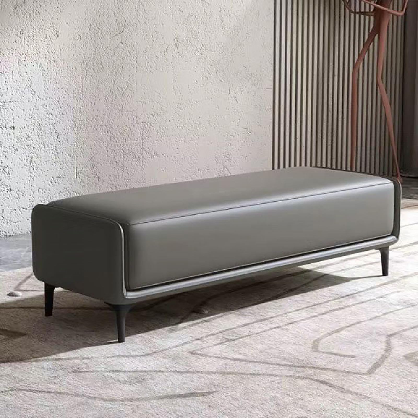 MSHGSKU Modern Bedroom Bench Solid Wood Shoe Storage Entryway Seat Upholstered Footrest for Living Room Dressing Room Hallway Store – 31.5" Wide Color E