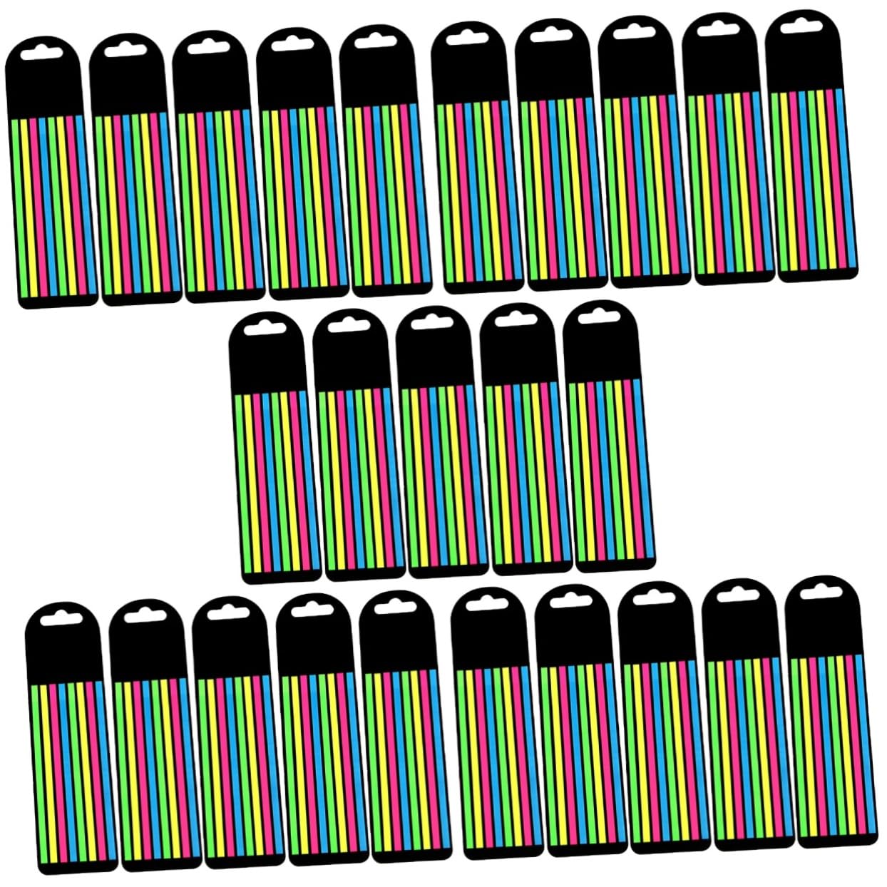 Ciieeo 25 Juegos Notas Adhesivas Fluorescentes Finas Pegajosa Tira De Resaltado Guiada Pestañas De Notas De Página Adhesiva Suministros De Lectura Muy Bien La Mascota